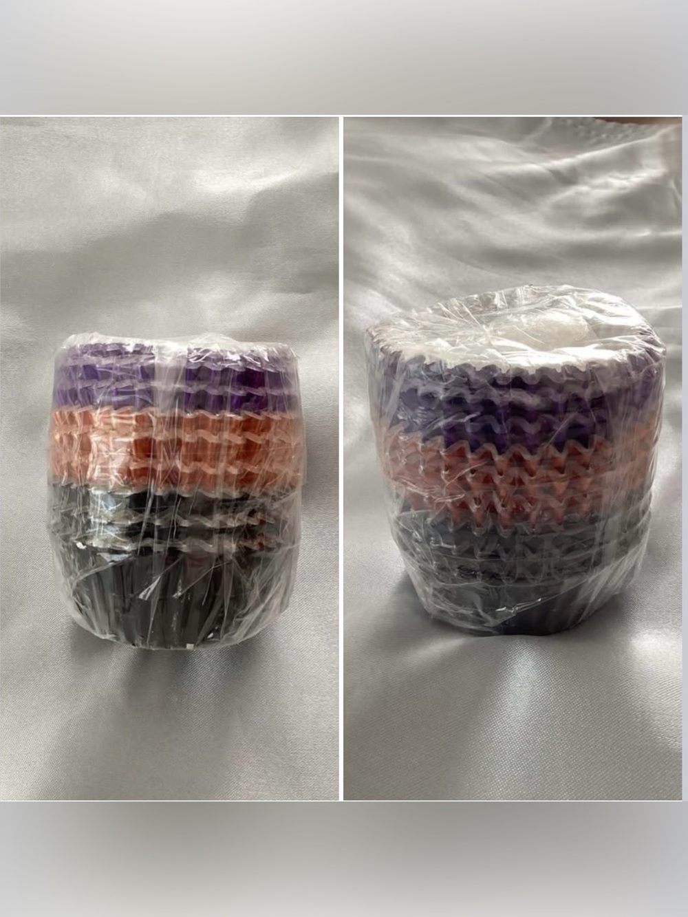 360 Purple, Orange & Black Foil Cupcake Liners